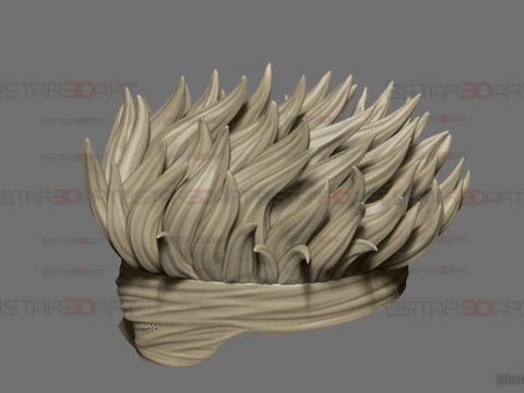 M&aacute;scara de olho Gojo Satoru com cabelo - cosplay jujutsu Kaisen Modelo de Impressão 3D