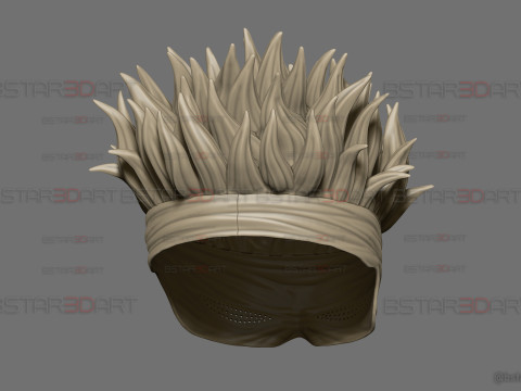 Gojo Saturo Eye Mask With Hair - jujutsu Kaisen Cosplay 3Dプリントモデル