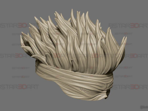 M&aacute;scara de olho Gojo Satoru com cabelo - cosplay jujutsu Kaisen Modelo de Impressão 3D