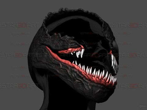 Venom Helmet Damaged Moveable - Marvel Movie 2024 3D printmodel