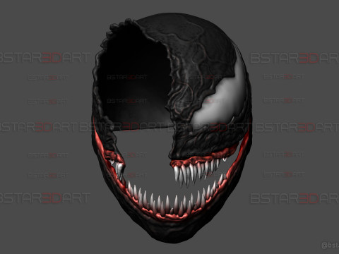 Venom Helmet Damaged Moveable - Marvel Movie 2024 3D printmodel