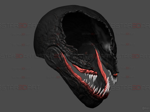 Venom Helmet Damaged Moveable - Marvel Movie 2024 3D printmodel