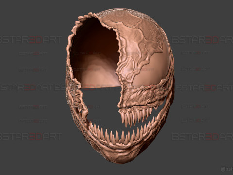 Venom Helmet Damaged Moveable - Marvel Movie 2024 3D printmodel