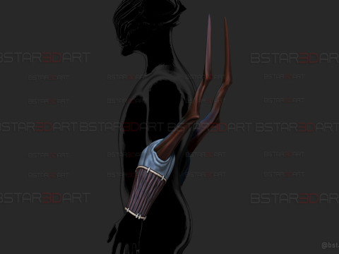 Mahito Final Form Arm Armor High Quality - Jujutsu Kaisen Cosplay Model Cetak 3D