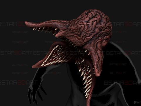 Demogorgon Mask - Stranger Things Cosplay 3D print model Modello di stampa 3D