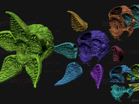 Demogorgon Mask - Stranger Things Cosplay 3D print model Modello di stampa 3D