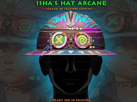 Isha Hat Arcane Netflix - リーグ・オブ・レジェンド コスプレ 3Dプリントモデル