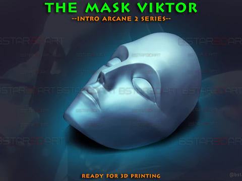 The Mask Viktor &ndash; Intro Opening Arcane Netflix &ndash; Liga der Legenden 3D Druckmodell