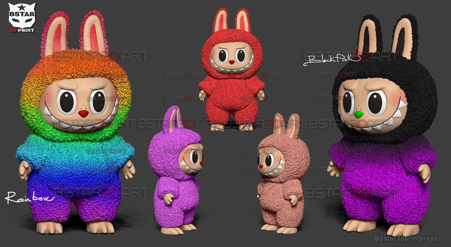 Monstruo Labubu Original De Alta Calidad - Pop Mart Toys Modelo de impresión 3D .c4d .max .obj .3ds .fbx .stl .blend 