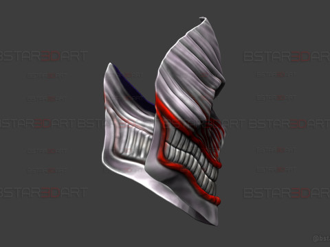 Dandadan Aira Shiratori Damaged Mask V2 - Acrobatic Silky mask 3Dプリントモデル