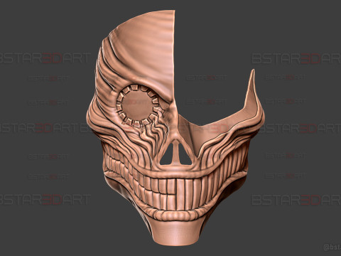 Dandadan Aira Shiratori Damaged Mask V2 - Acrobatic Silky mask 3Dプリントモデル