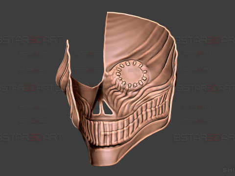 Dandadan Aira Shiratori Damaged Mask V2 - Acrobatic Silky mask 3Dプリントモデル