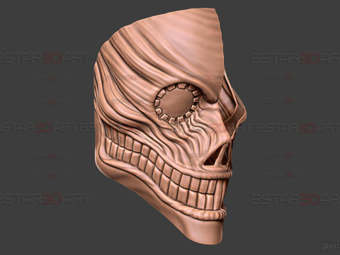 Dandadan Aira Shiratori Damaged Mask V2 - Acrobatic Silky mask 3Dプリントモデル