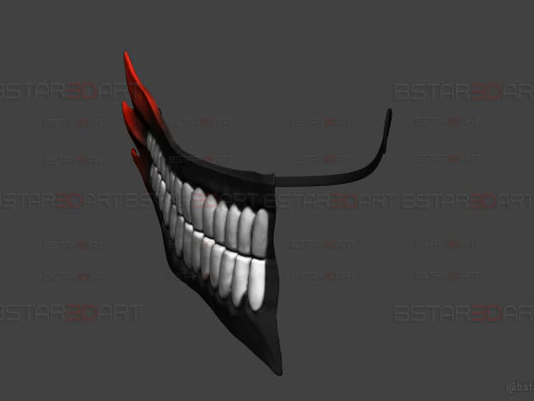 Dandadan Okarun Destroyed Mask - Anime Cosplay 3D Print Model