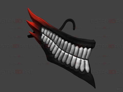Dandadan Okarun Destroyed Mask - Anime Cosplay 3D Print Model