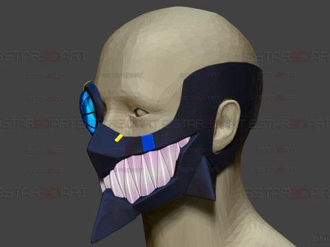 Umbrella Boy Face Mask - Dandadan Anime Cosplay 3Dプリントモデル