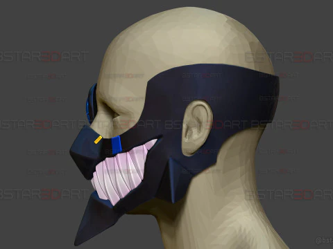 Umbrella Boy Face Mask - Dandadan Anime Cosplay 3D Print Model