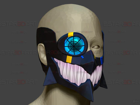 Umbrella Boy Face Mask - Dandadan Anime Cosplay 3D Print Model