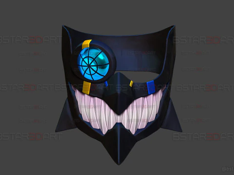 Umbrella Boy Face Mask - Dandadan Anime Cosplay 3D Print Model
