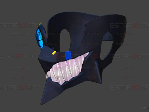 Umbrella Boy Face Mask - Dandadan Anime Cosplay 3D Print Model