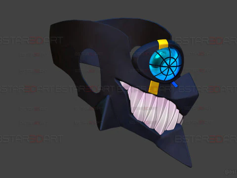 Umbrella Boy Face Mask - Dandadan Anime Cosplay 3D Print Model