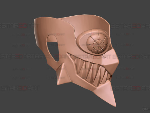 Umbrella Boy Face Mask - Dandadan Anime Cosplay 3Dプリントモデル