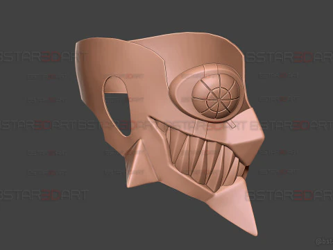 Umbrella Boy Face Mask - Dandadan Anime Cosplay 3D Print Model