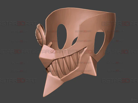 Umbrella Boy Face Mask - Dandadan Anime Cosplay 3D Print Model