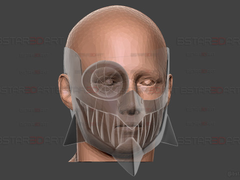 Umbrella Boy Face Mask - Dandadan Anime Cosplay 3Dプリントモデル