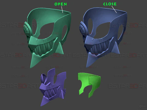 Umbrella Boy Face Mask - Dandadan Anime Cosplay 3D Print Model