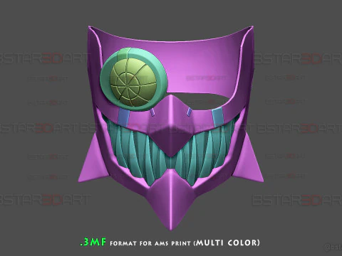 Umbrella Boy Face Mask - Dandadan Anime Cosplay 3D Print Model