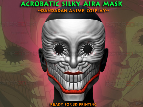 Acrobatic Silky Aira Mask - Dandadan Anime 3D-printmodel