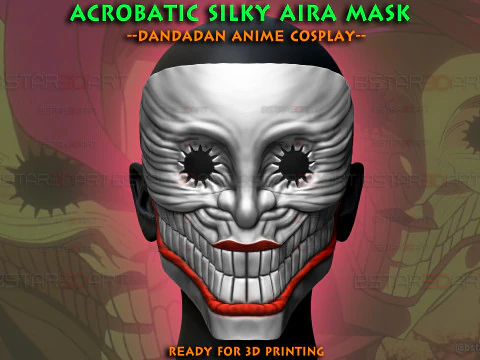 Akrobatische seidige Aira-Maske &ndash; Dandadan Anime 3D Druckmodell