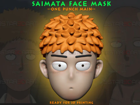 Saitama Kopfmaske Dekor tragbar &ndash; One Punch Man Cosplay 3D Druckmodell