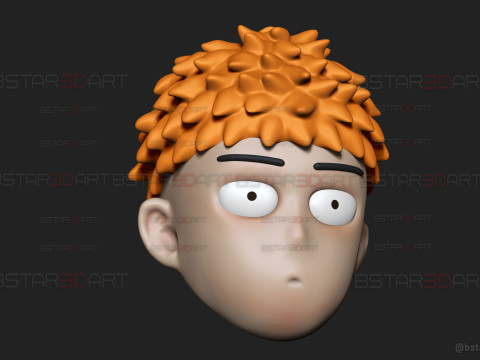 Saitama Head Mask Decor Wearable - One Punch Man Cosplay Model do druku 3D
