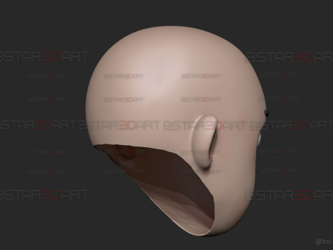 Saitama Head Mask Decor Wearable - One Punch Man Cosplay Model do druku 3D