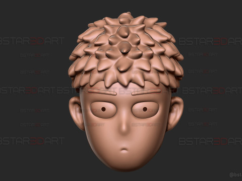 Saitama Head Mask Decor Wearable - One Punch Man Cosplay Model do druku 3D