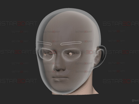 Saitama Head Mask Decor Wearable - One Punch Man Cosplay Model do druku 3D