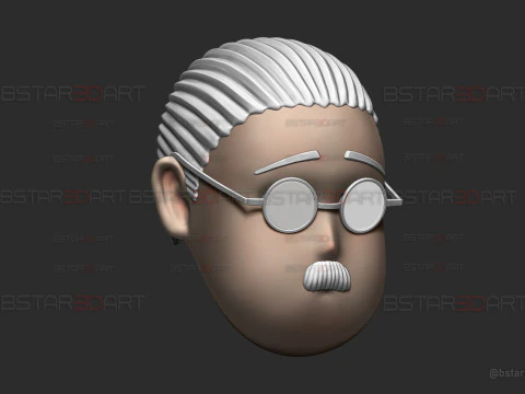 坂本太郎太りすぎヘッド装飾ウェアラブル - 坂本デイズ アニメコスプレ 3Dプリントモデル
