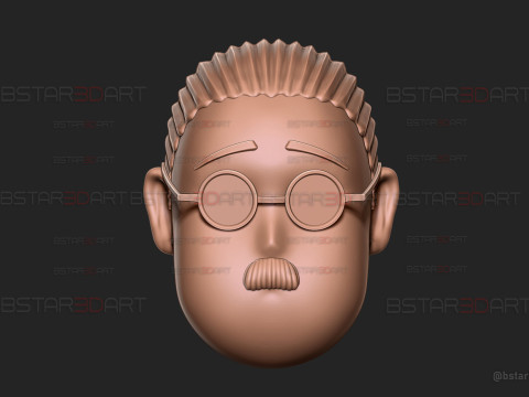 Taro Sakamoto overweight Head Decor Wearable - Sakamoto Days Anime Cosplay 3Dプリントモデル
