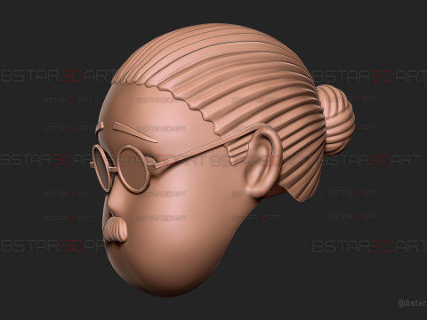 Taro Sakamoto overweight Head Decor Wearable - Sakamoto Days Anime Cosplay 3Dプリントモデル