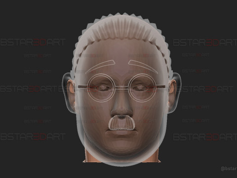 Taro Sakamoto overweight Head Decor Wearable - Sakamoto Days Anime Cosplay 3Dプリントモデル