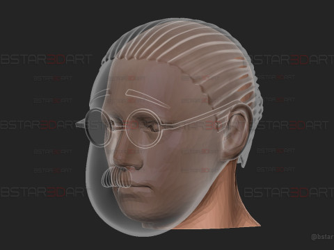 Taro Sakamoto overweight Head Decor Wearable - Sakamoto Days Anime Cosplay 3Dプリントモデル