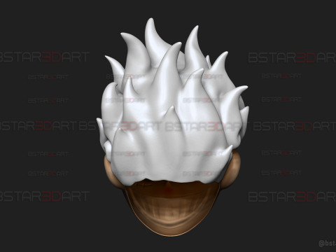 Luffy Gear 5 Head Decor Mask - Wearable - One Piece Cosplay Modello di stampa 3D