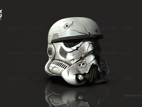 Stormtrooper Skull Terminator Head Decoration - Starwars Toys 3D Print Model