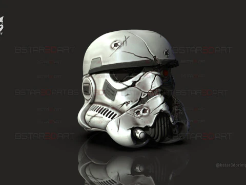 Stormtrooper Skull Terminator Head Decoration - Starwars Toys 3D Print Model