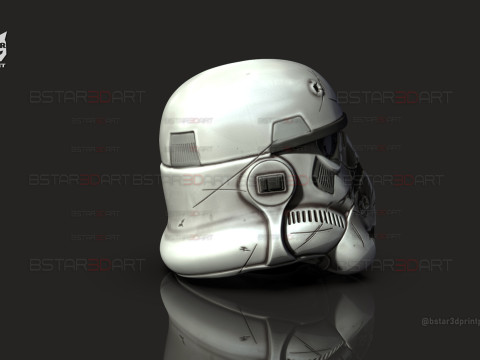 Stormtrooper Skull Terminator Head Decoration - Starwars Toys 3D Print Model