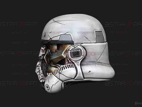 Stormtrooper Skull Terminator Head Decoration - Starwars Toys 3D Print Model