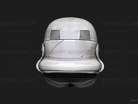 Stormtrooper Skull Terminator Head Decoration - Starwars Toys 3D Print Model