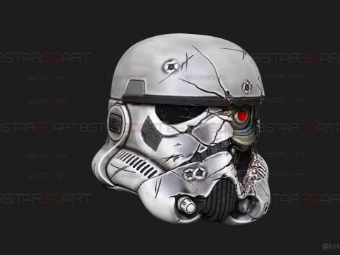 Stormtrooper Skull Terminator Head Decoration - Starwars Toys 3D Print Model